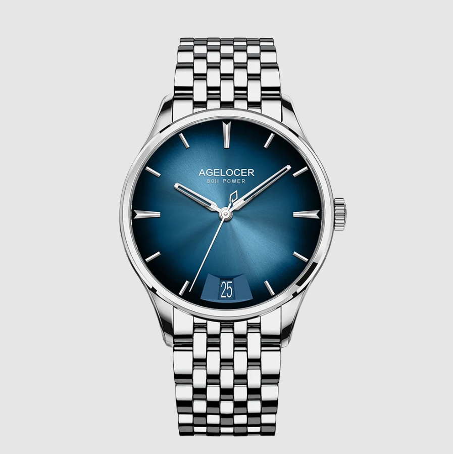 Budapest Watch Steel Strap Men's Business Dress Big Calendar Automatic Mechanical Watch Birthday Gift for Men