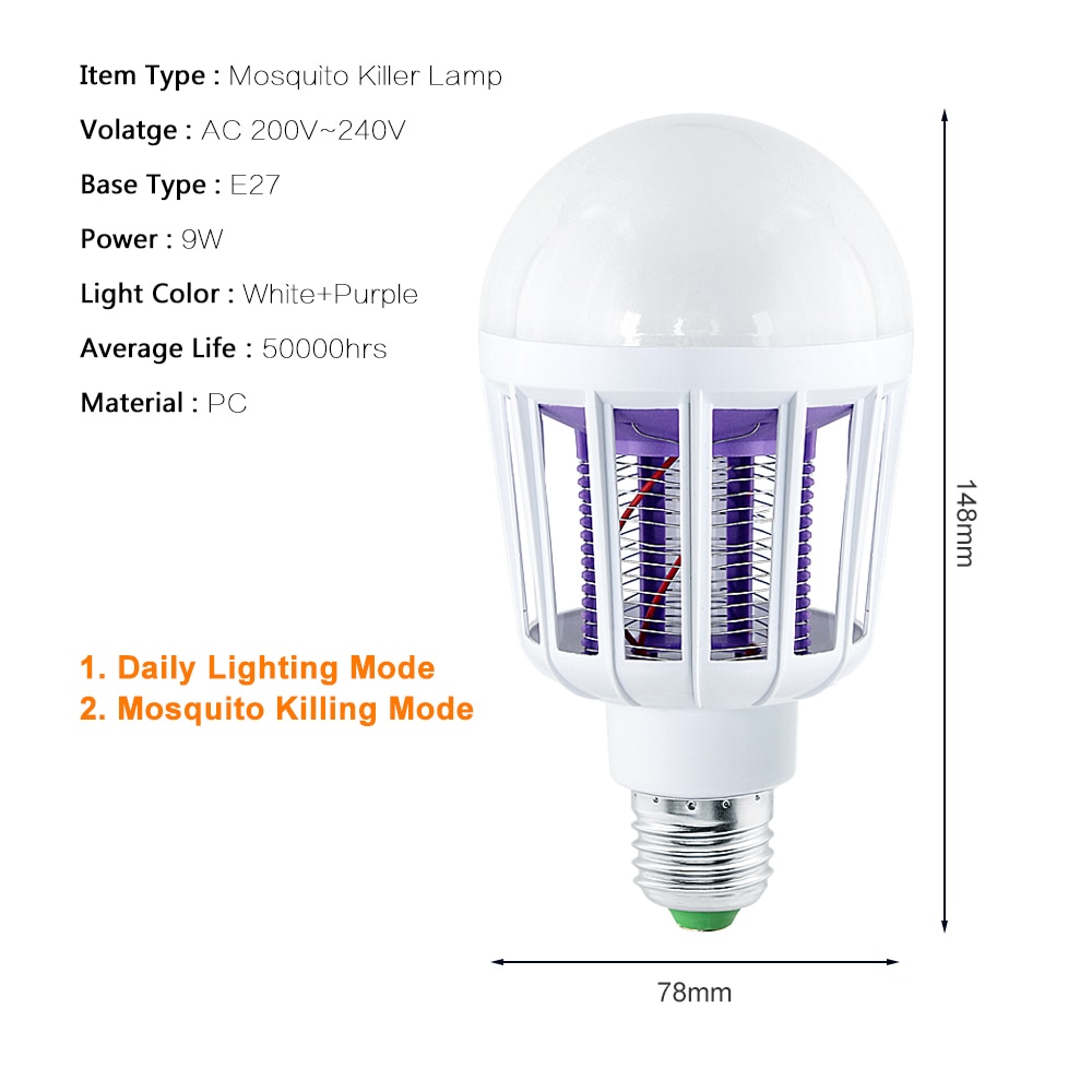 Bug Zapper Light Bulb Bug Killer Bug Zapper Light Bulb Bug Killer