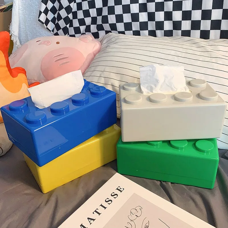 Building Block Tissue Box Home Decor