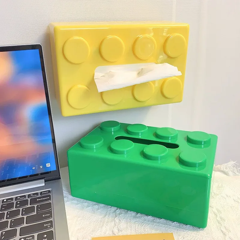 Building Block Tissue Box Home Decor