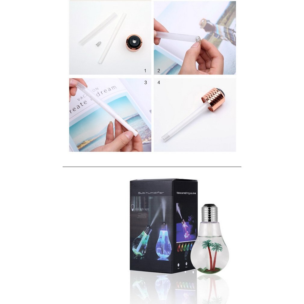 Bulb Humidifier Oil Diffuser with Lights