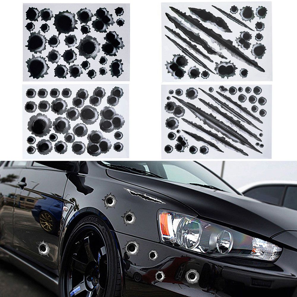 Bullet Hole Stickers Waterproof Car Decal Bullet Hole Stickers Waterproof Car Decal