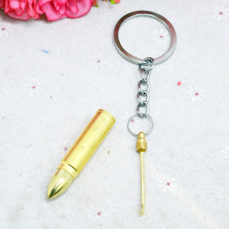 Bullet Keychain with Removable Ear Pick Tool Bullet Keychain with Removable Ear Pick Tool