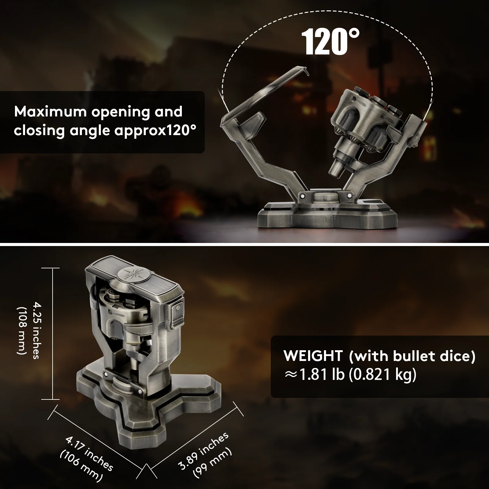 Bullet Nest,Bullet Dice,Bullet dice Revolver,Metal Dice Set for DND with Spinning Revolver Cylinder Container, Dice for Bullet Nest,Bullet Dice,Bullet dice Revolver,Metal Dice Set for DND with Spinning Revolver Cylinder Container, Dice for