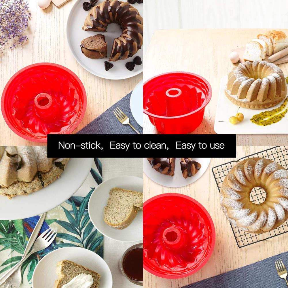 Bundt Cake Mold Silicone Baking Pan Bundt Cake Mold Silicone Baking Pan