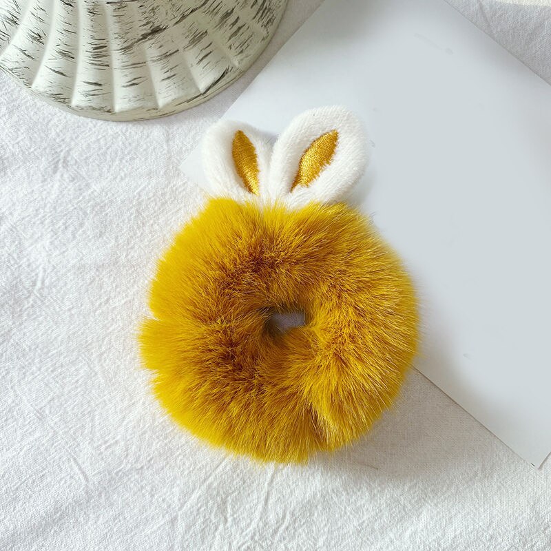 Bunny Ear Scrunchie Fluffy Hair Tie Bunny Ear Scrunchie Fluffy Hair Tie
