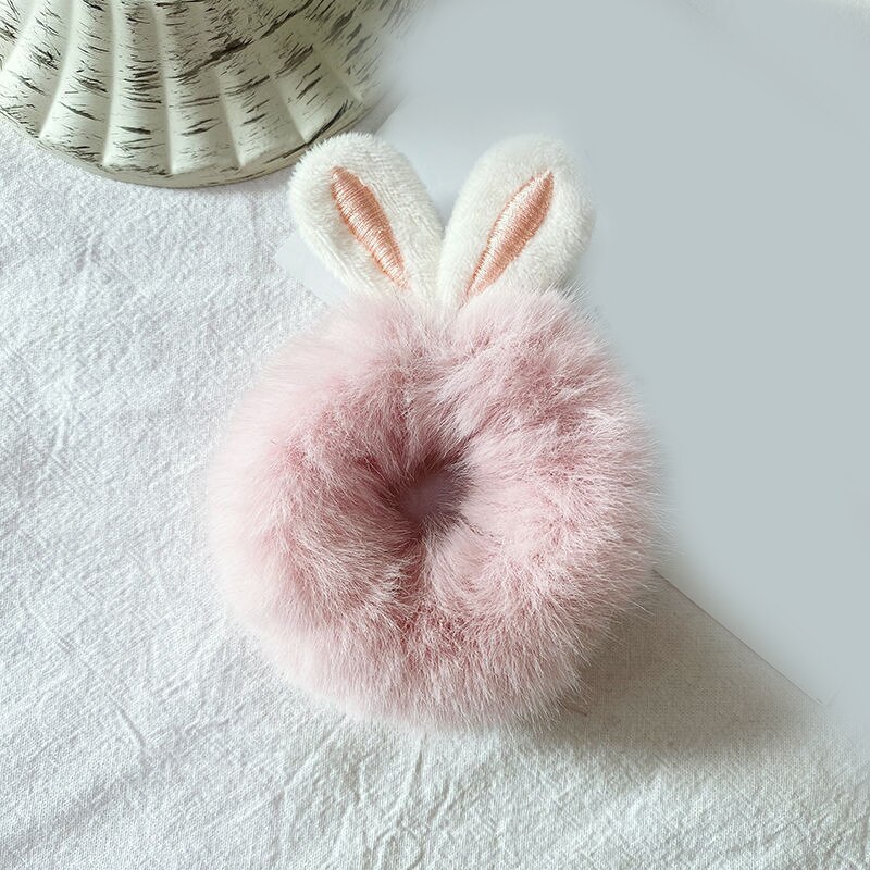 Bunny Ear Scrunchie Fluffy Hair Tie Bunny Ear Scrunchie Fluffy Hair Tie