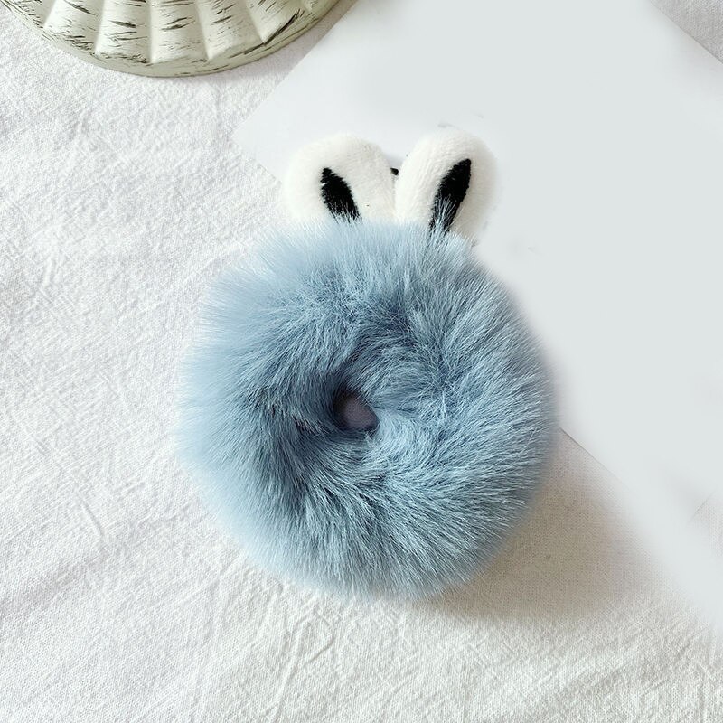 Bunny Ear Scrunchie Fluffy Hair Tie Bunny Ear Scrunchie Fluffy Hair Tie