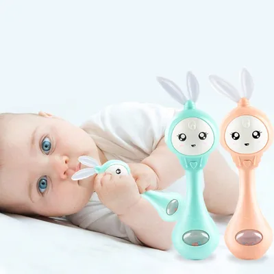 Bunny Rattle with Music and Light Teether Bunny Rattle with Music and Light Teether