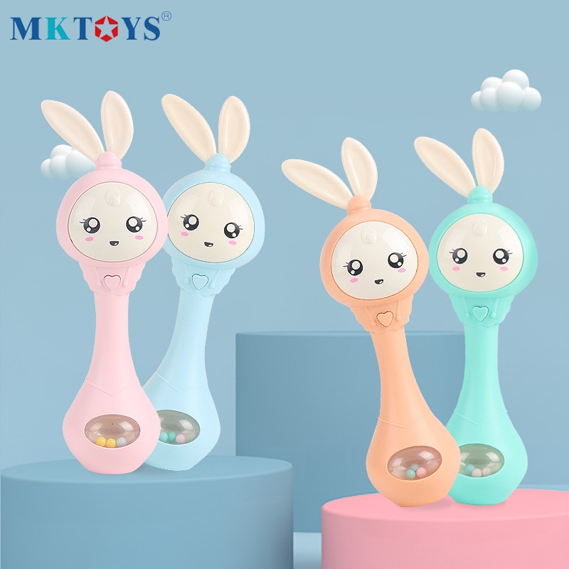 Bunny Rattle with Music and Light Teether Bunny Rattle with Music and Light Teether