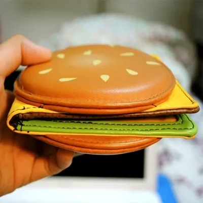 Burger Shaped Cute Wallet Cheeseburger Wallet Novelty Gift Party Exquisite Wallet