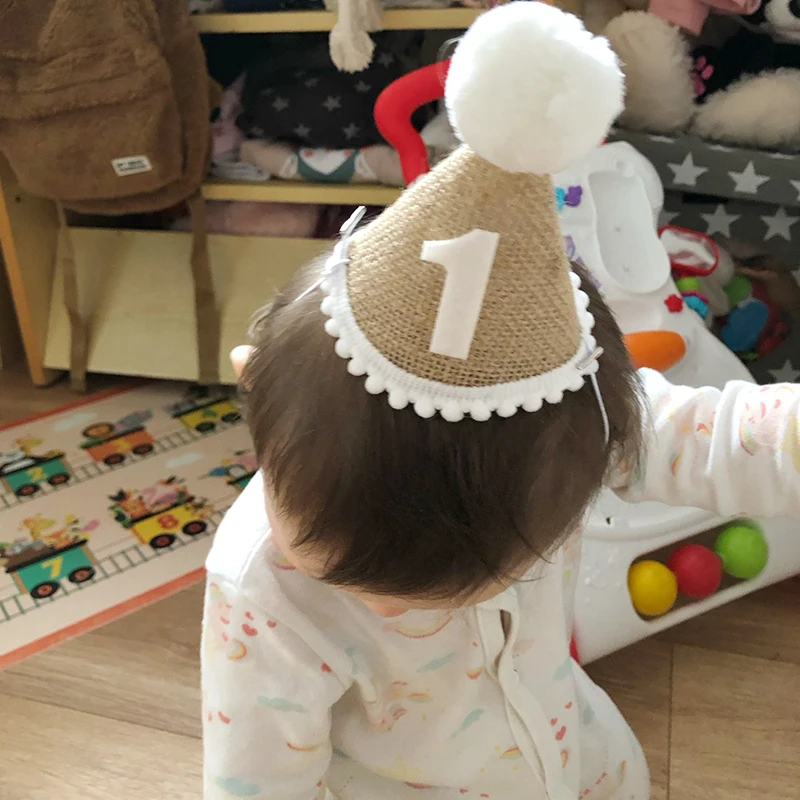 Burlap Hat Baby Birthday Party Linen Felt Hat 1st to 9th Years Kids Baby Shower Hat Birthday Headband Decoration Burlap Hat Baby Birthday Party Linen Felt Hat 1st to 9th Years Kids Baby Shower Hat Birthday Headband Decoration