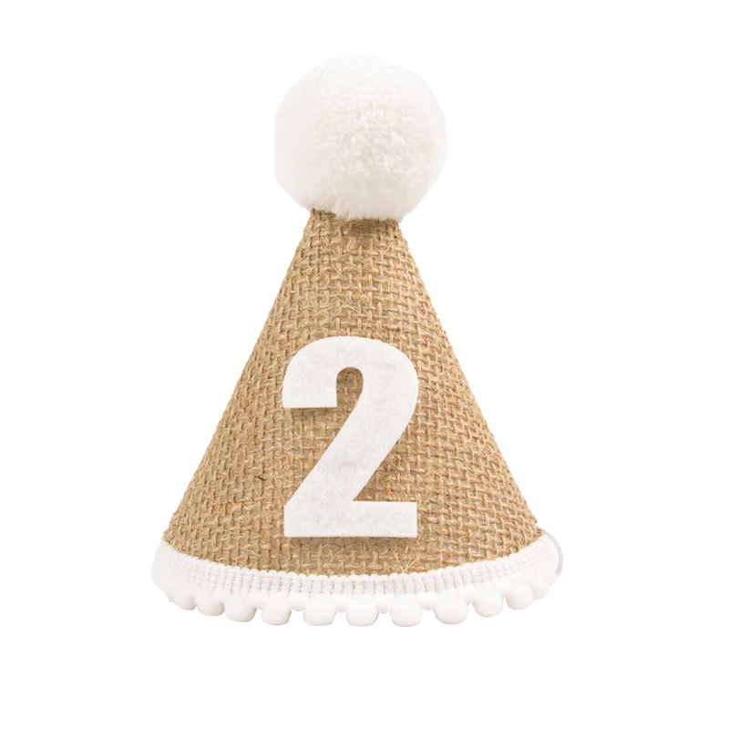 Burlap Hat Baby Birthday Party Linen Felt Hat 1st to 9th Years Kids Baby Shower Hat Birthday Headband Decoration Burlap Hat Baby Birthday Party Linen Felt Hat 1st to 9th Years Kids Baby Shower Hat Birthday Headband Decoration