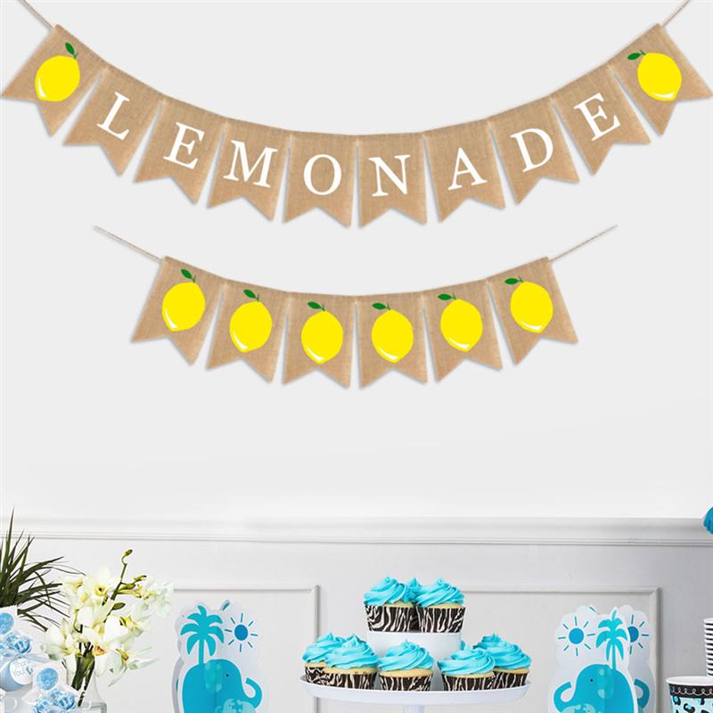 Burlap Lemonade Stand Banners (2pcs)