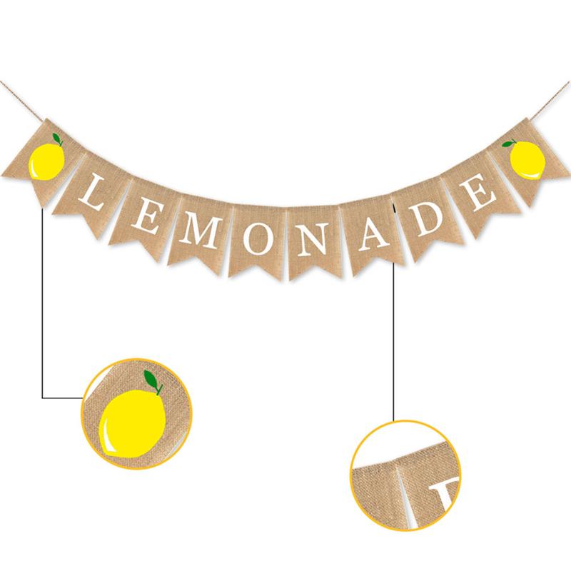 Burlap Lemonade Stand Banners (2pcs)