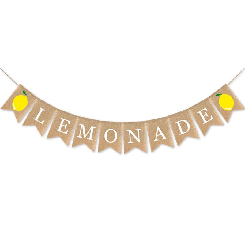 Burlap Lemonade Stand Banners (2pcs)