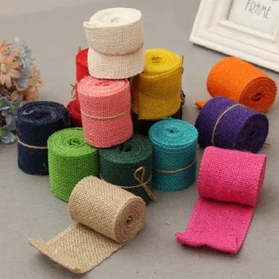 Burlap Ribbon DIY Jute Ribbon (2M) Burlap Ribbon DIY Jute Ribbon (2M)