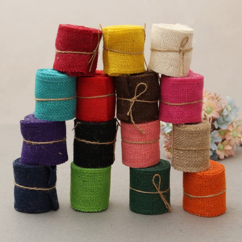 Burlap Ribbon DIY Jute Ribbon (2M) Burlap Ribbon DIY Jute Ribbon (2M)