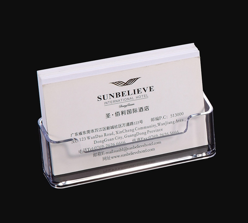 Business Card Stand Clear Holder
