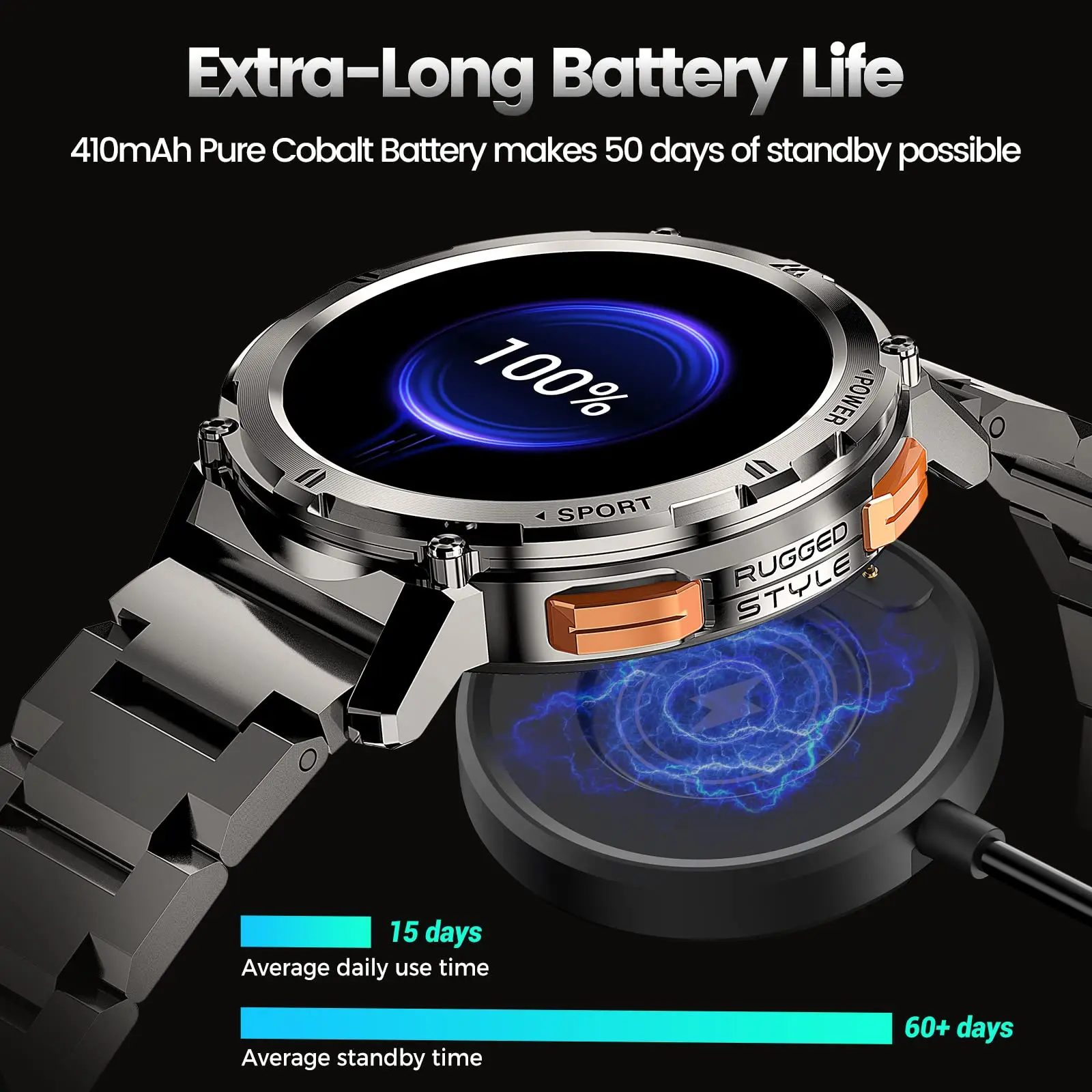 Business Smartwatch Men AMOLED AOD Men's Watch Bluetooth Call 5ATM Waterproof Fitness Ultra Smart Watches
