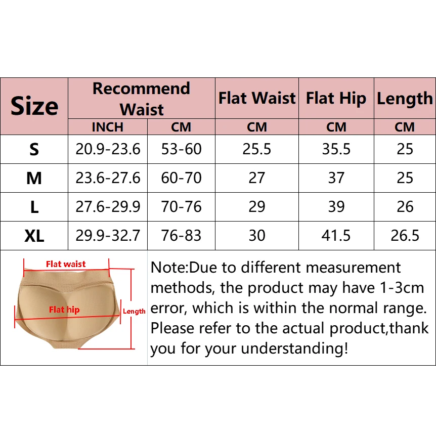 Butt Lifter Shaper Panties Hip Pads Shapewear Push Up Booty Enhancer Control Panties Invisible Underwear Fake Ass For