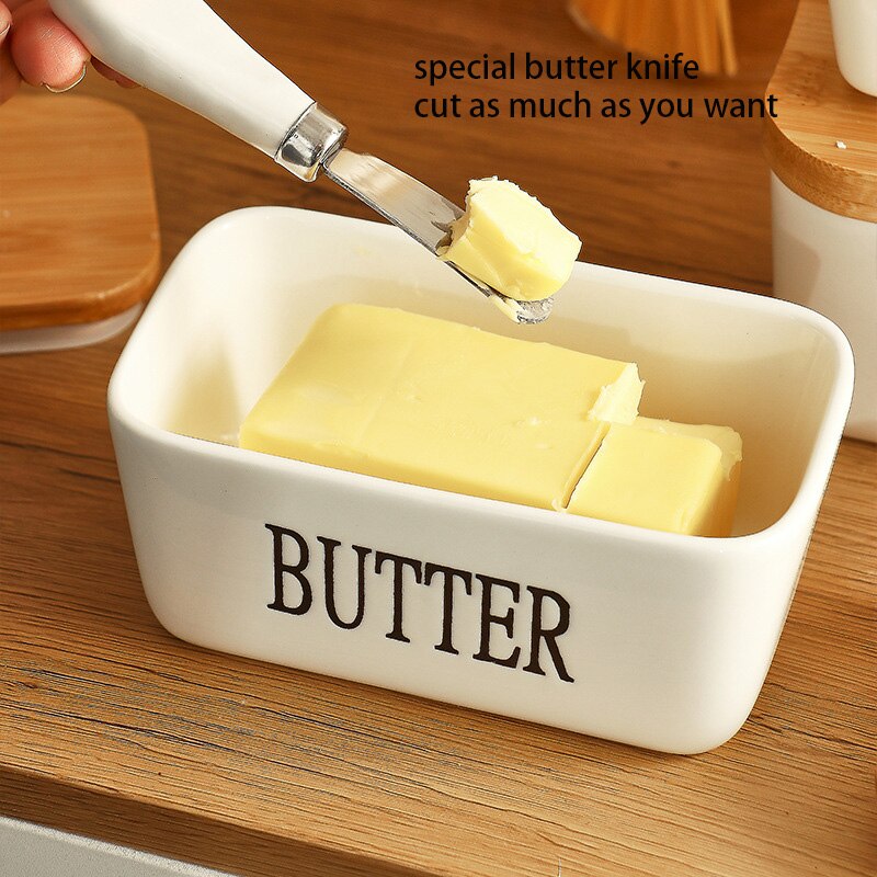 Butter box with Lid and Knife Butter box with Lid and Knife