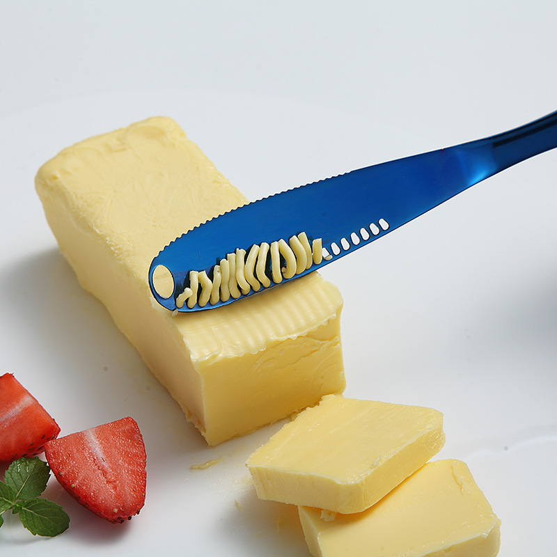 Butter Knife Cheese Cutter with Hole Cheese Grater Stainless Steel Kitchen Accessories Wipe Cream Bread Jam Tools