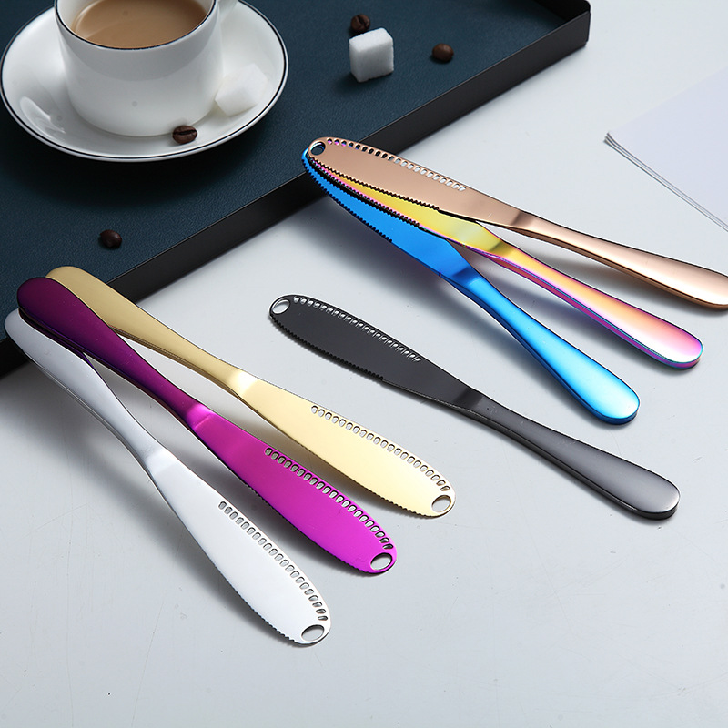 Butter Knife Cheese Cutter with Hole Cheese Grater Stainless Steel Kitchen Accessories Wipe Cream Bread Jam Tools
