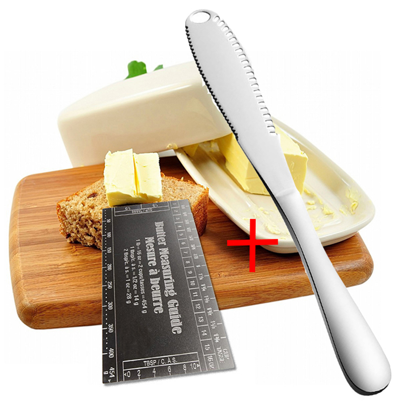 Butter Measuring Guide Ruler with Knife Butter Measuring Guide Ruler with Knife