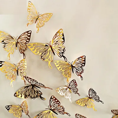 Butterfly 3D Wall Decors Wall Stickers (12Pcs) Butterfly 3D Wall Decors Wall Stickers (12Pcs)