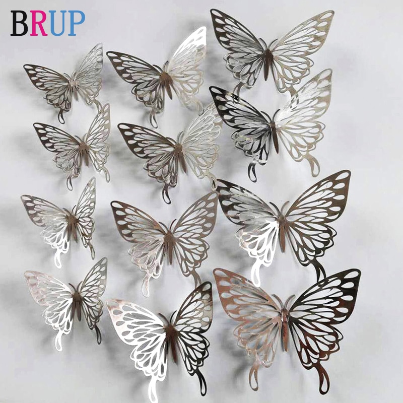 Butterfly 3D Wall Decors Wall Stickers (12Pcs) Butterfly 3D Wall Decors Wall Stickers (12Pcs)