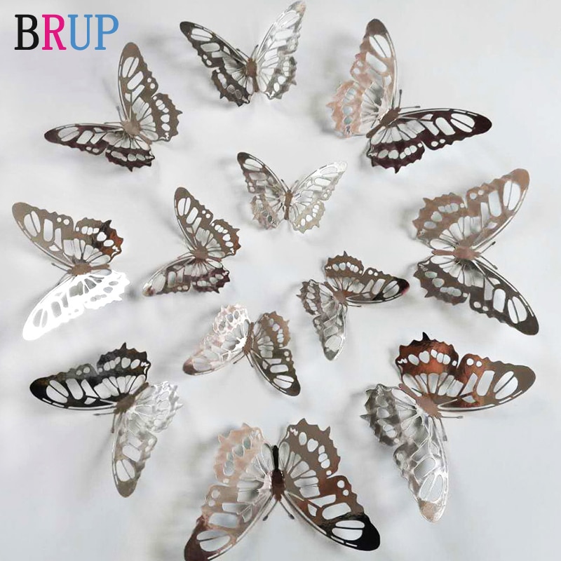 Butterfly 3D Wall Decors Wall Stickers (12Pcs) Butterfly 3D Wall Decors Wall Stickers (12Pcs)
