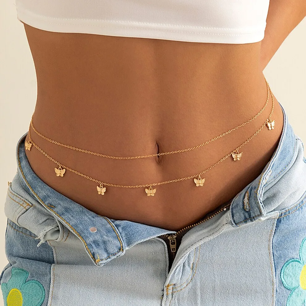 Butterfly Belly Chain Body Accessory Butterfly Belly Chain Body Accessory