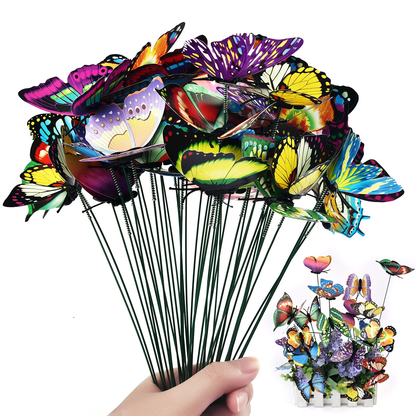 Butterfly Garden Decors Sticks (24 Pcs) Butterfly Garden Decors Sticks (24 Pcs)