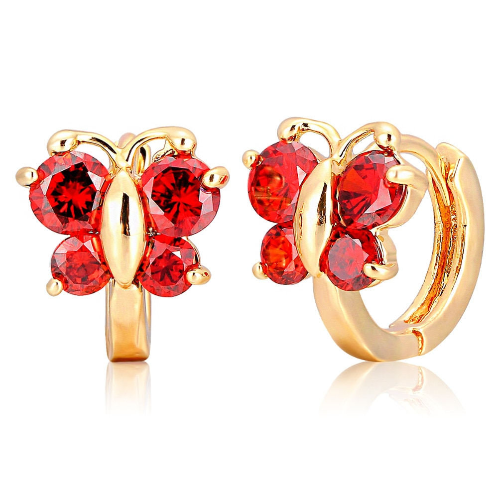 Butterfly Hoop Earrings Cute Ladies Jewelry Butterfly Hoop Earrings Cute Ladies Jewelry