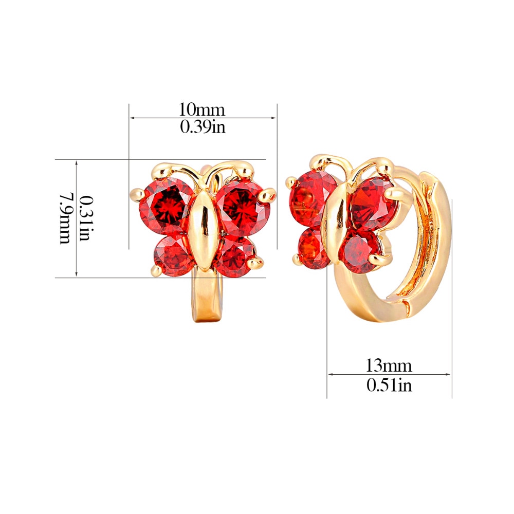 Butterfly Hoop Earrings Cute Ladies Jewelry Butterfly Hoop Earrings Cute Ladies Jewelry