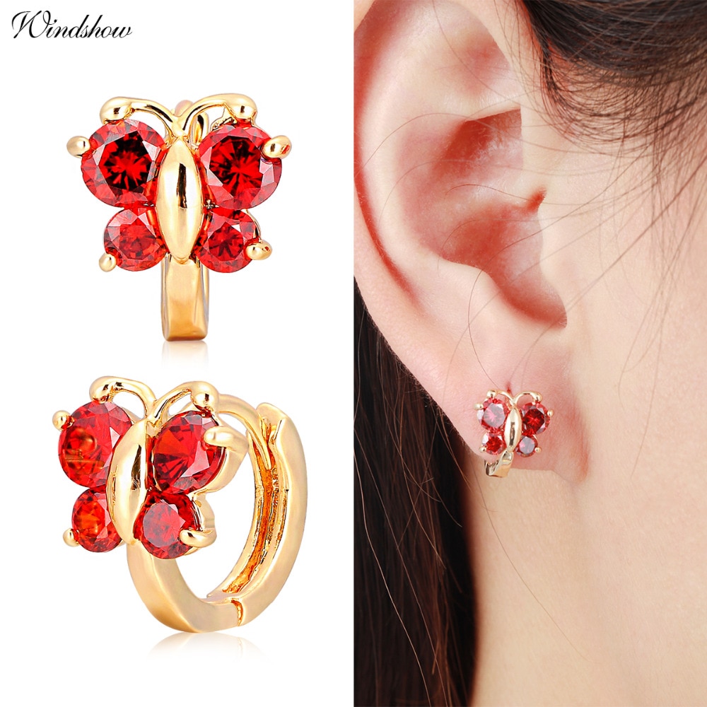Butterfly Hoop Earrings Cute Ladies Jewelry Butterfly Hoop Earrings Cute Ladies Jewelry