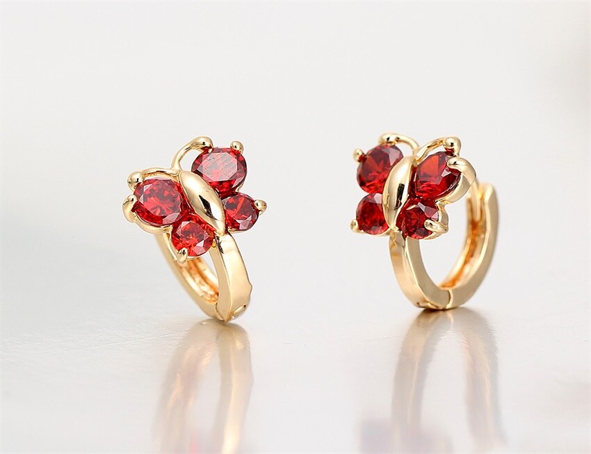 Butterfly Hoop Earrings Cute Ladies Jewelry Butterfly Hoop Earrings Cute Ladies Jewelry