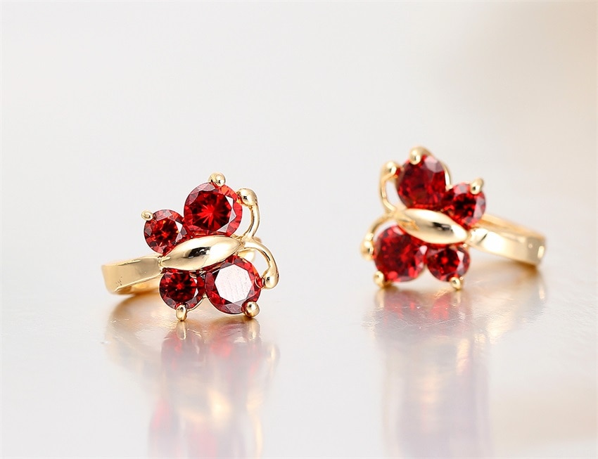 Butterfly Hoop Earrings Cute Ladies Jewelry Butterfly Hoop Earrings Cute Ladies Jewelry
