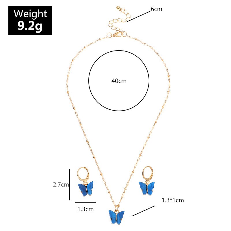 Butterfly Jewelry Set Trendy Accessories