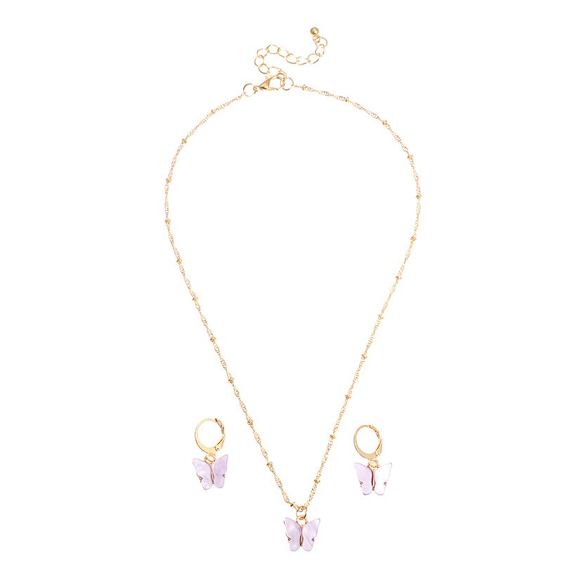 Butterfly Jewelry Set Trendy Accessories