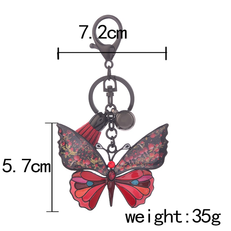 Butterfly Keychain Ladies Handbag Charm Butterfly Keychain Ladies Handbag Charm