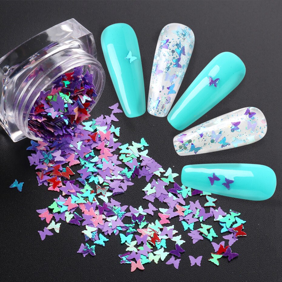 Butterfly Nail Glitter Manicure Sequins Butterfly Nail Glitter Manicure Sequins