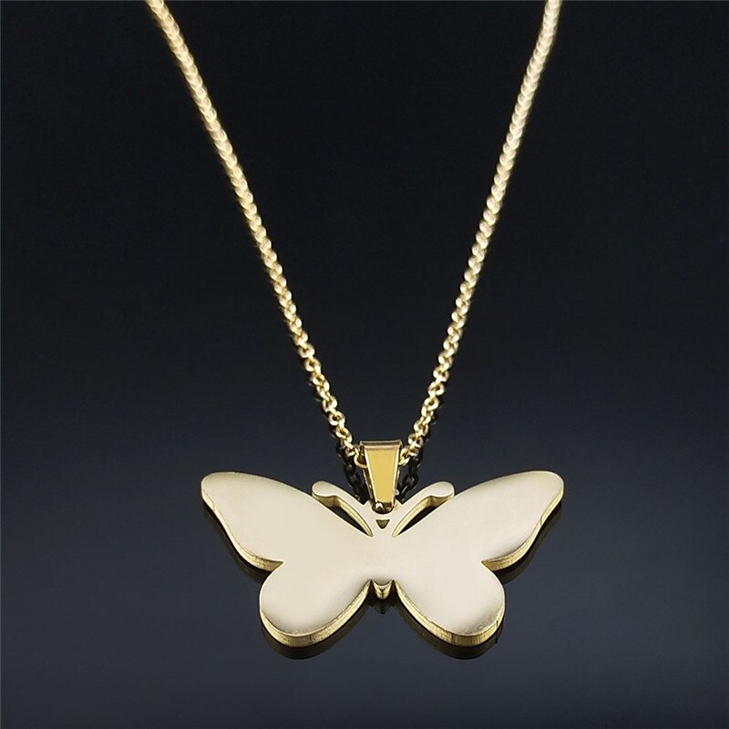 Butterfly Pendant Necklace Ladies Jewelry