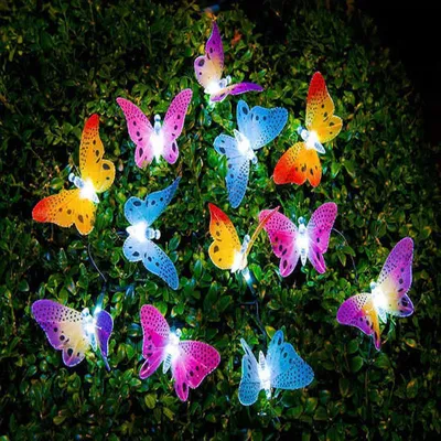 Butterfly Solar Lights 12 LED Bulbs Butterfly Solar Lights 12 LED Bulbs