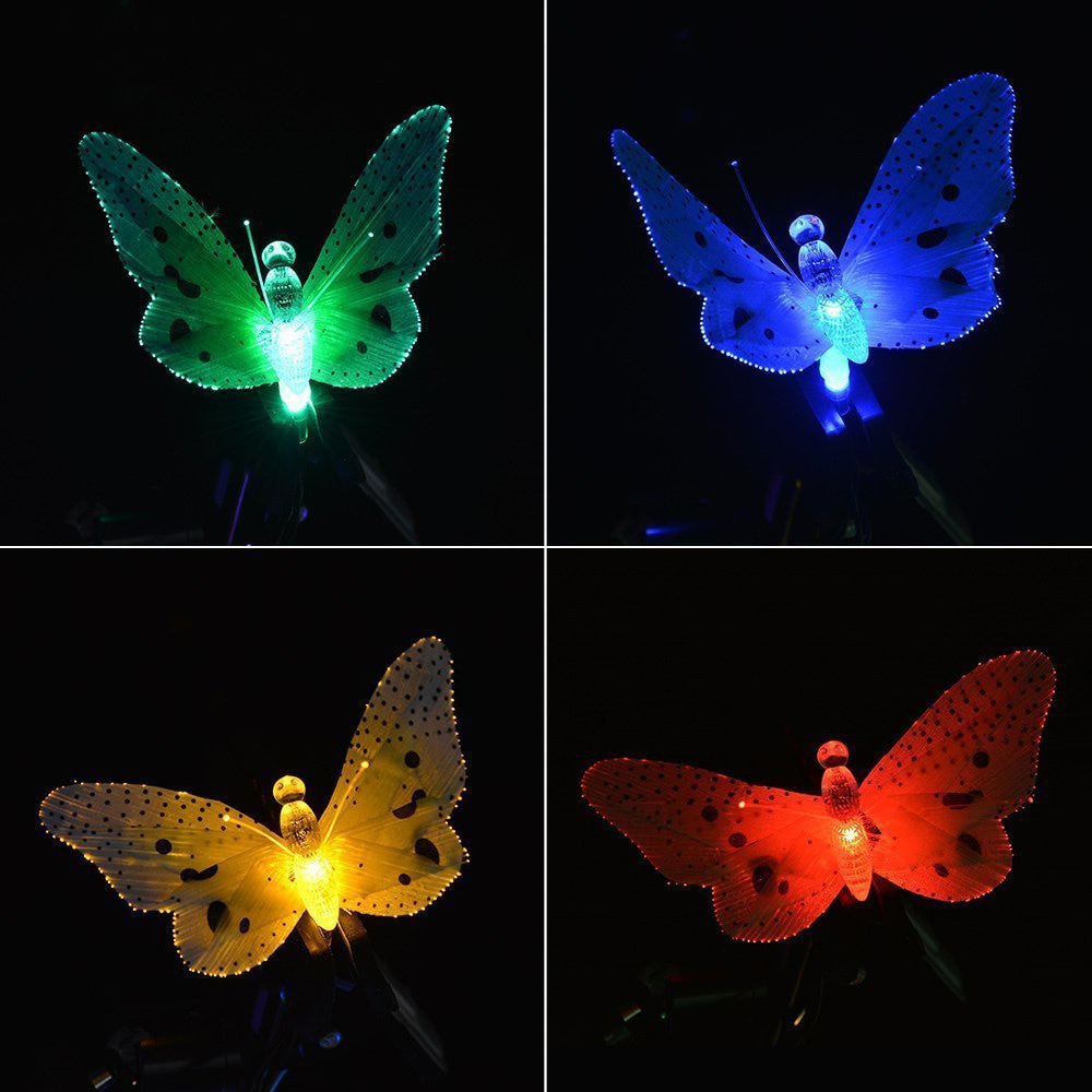 Butterfly Solar Lights 12 LED Bulbs Butterfly Solar Lights 12 LED Bulbs