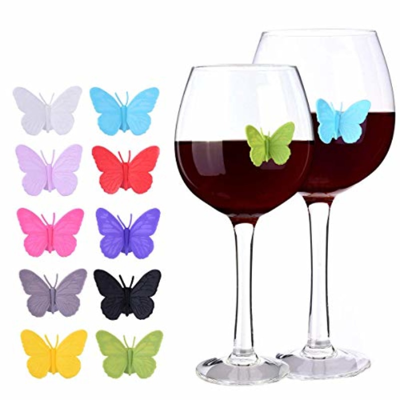 Butterfly Wine Glass Identifiers (6 Pcs)