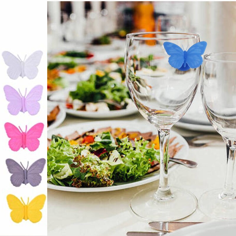 Butterfly Wine Glass Identifiers (6 Pcs)