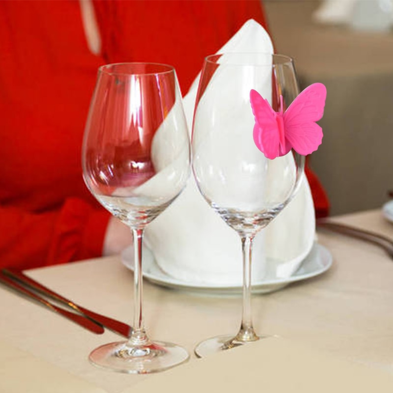 Butterfly Wine Glass Identifiers (6 Pcs)