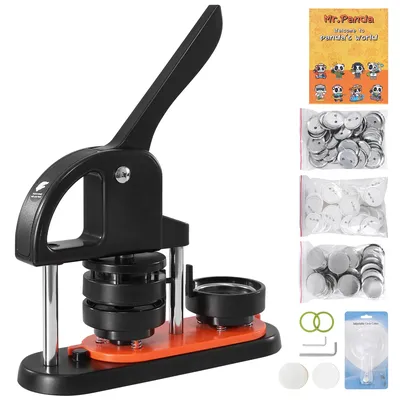 Button Maker 25/32/58 Pin Maker with Button Parts Ergonomic Arc Handle Punch Press Kit Button Maker Machine Button Maker 25/32/58 Pin Maker with Button Parts Ergonomic Arc Handle Punch Press Kit Button Maker Machine
